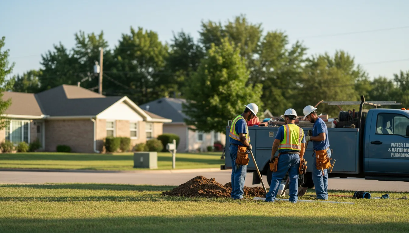 Residential water line and bathroom plumbing service in Youngstown, PA